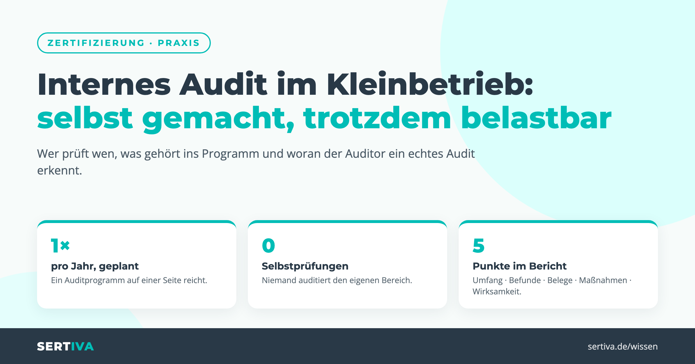 Internes Audit im Kleinbetrieb: So machen Sie es selbst – und so, dass der Auditor es ernst nimmt