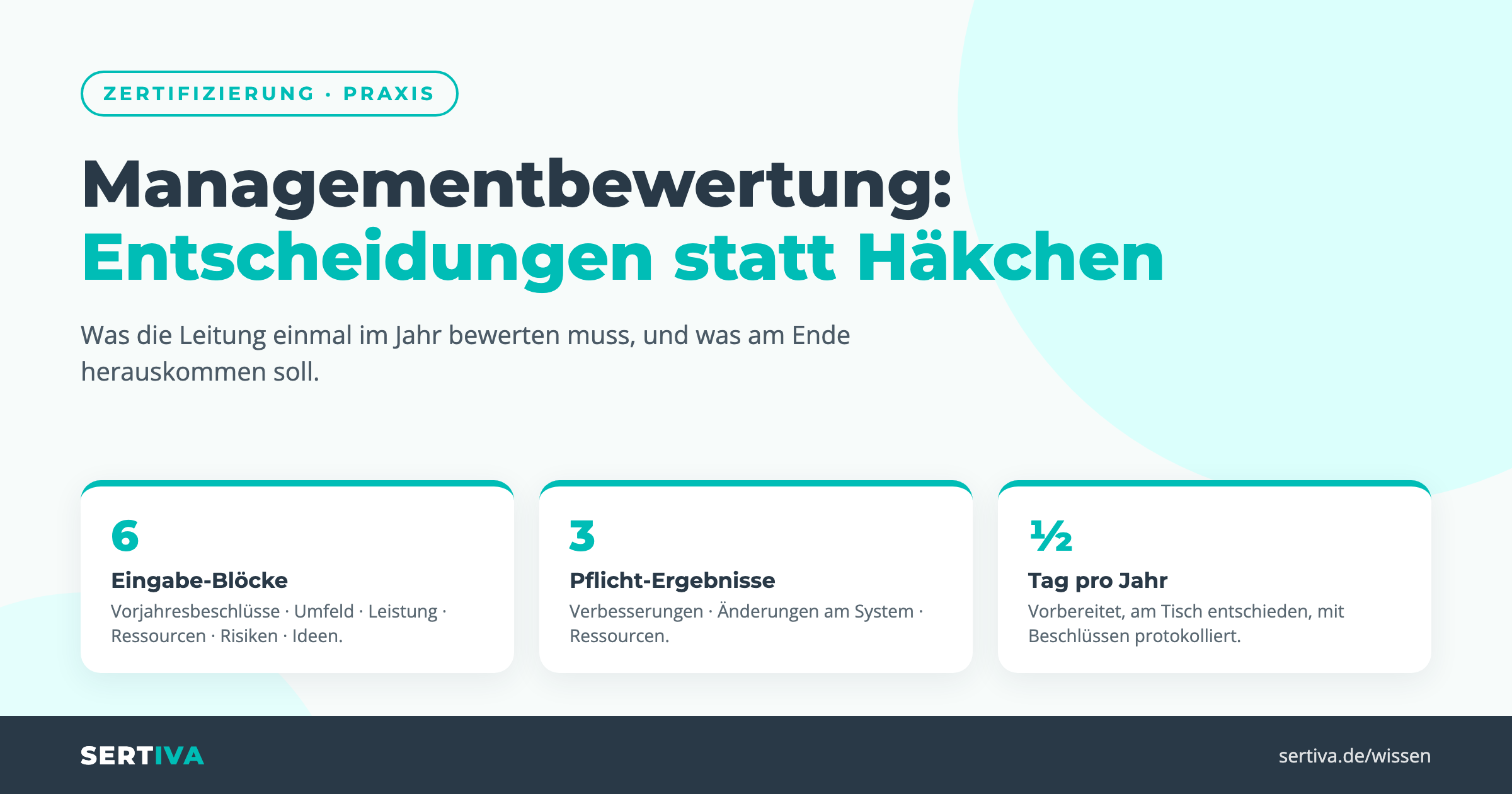 Managementbewertung: Was die Leitung einmal im Jahr wirklich bewerten muss – und warum ein Protokoll mit Häkchen nicht reicht