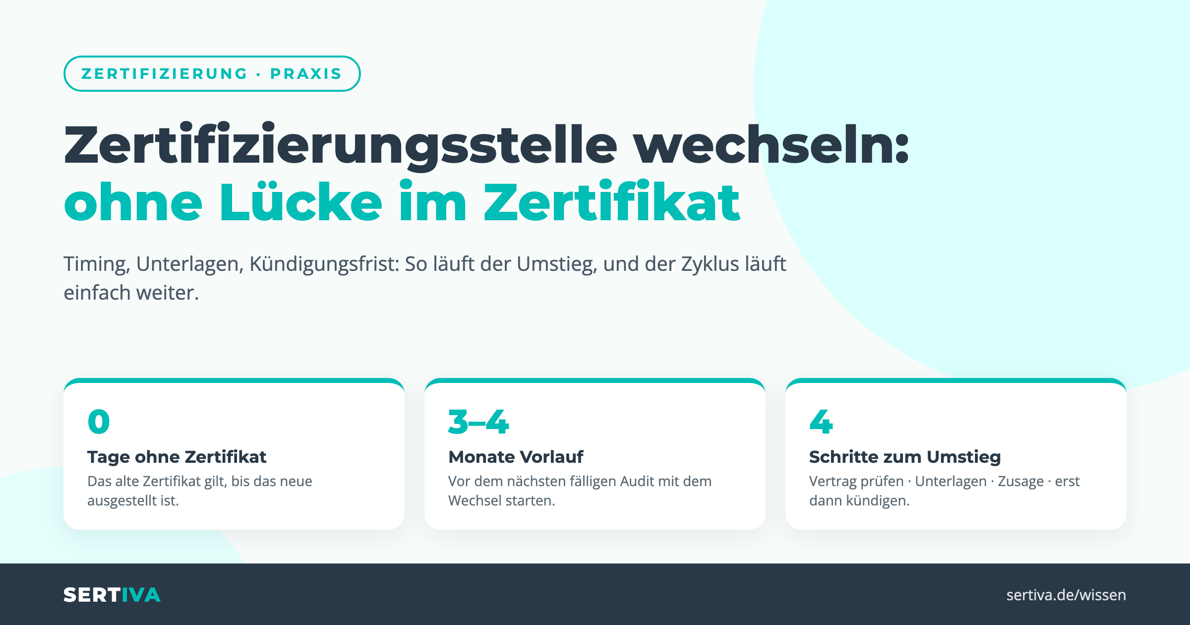 Zertifizierungsstelle wechseln: So klappt der Umstieg ohne Lücke im Zertifikat