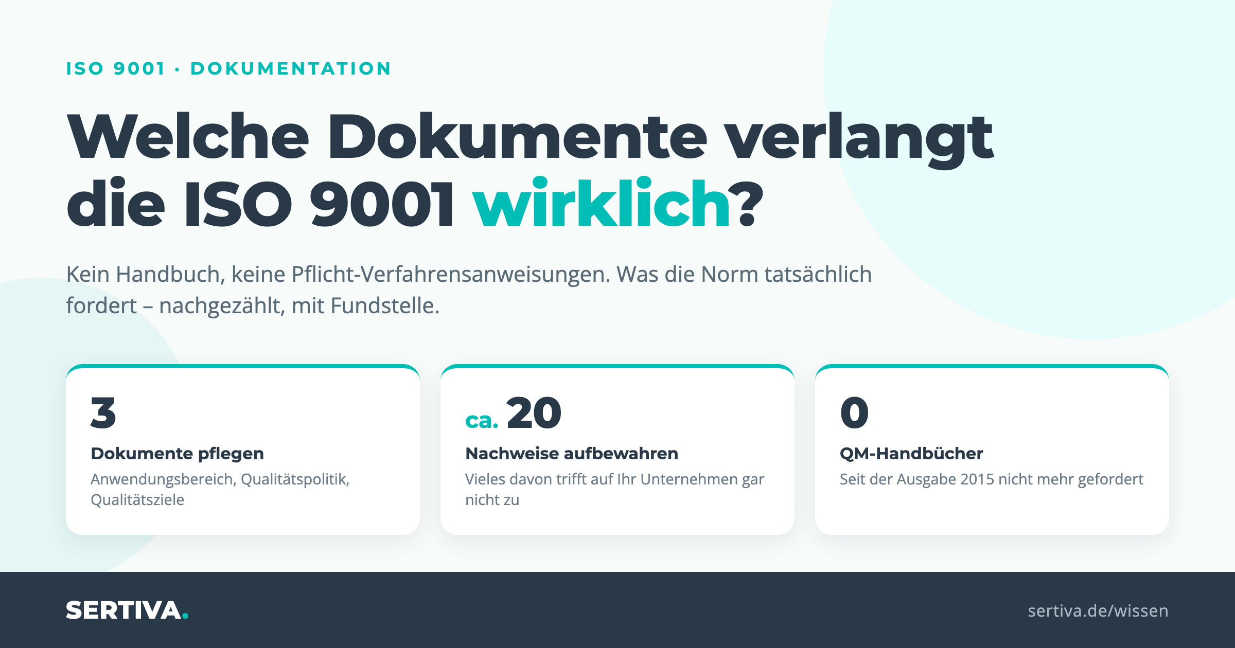 Welche Dokumente verlangt die ISO 9001 wirklich?