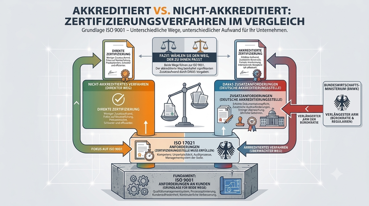 Akkreditiert vs. nicht-akkreditiert: Zwei Zertifizierungsverfahren im Vergleich
